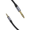 Kabel audio 3,5mm TRS do 6,35mm Vention BAUHF 1m Szary