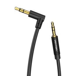 Kabel audio AUX 3,5mm do kątowy 90°3,5mm Vention BAKBG-T 1,5m Czarny