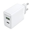 Ładowarka sieciowa USB-A, USB-C Vention FBBW0-EU 18W/20W EU biała