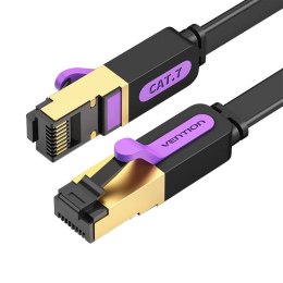 Płaski kabel sieciowy UTP CAT7 Vention ICABL RJ45 Ethernet 10Gbps 10m czarny
