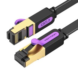 Płaski kabel sieciowy UTP CAT7 Vention ICABN RJ45 Ethernet 10Gbps 15m czarny