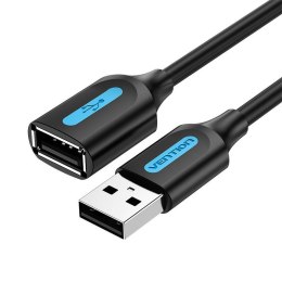 Kabel przedłużający USB 2.0 męski do żeński Vention CBIBF 1m (czarny)