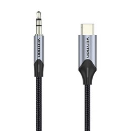 Kabel audio USB-C do 3,5mm mini jack 1m czarny