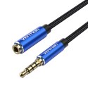 Kabel audio TRRS 3,5mm męski do 3,5mm żeński Vention BHCLF 1m niebieski
