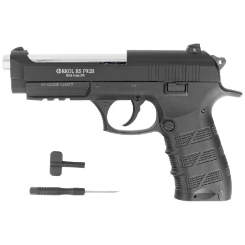 Pistolet wiatrówka EKOL Voltran ES P92B Black 4.5 mm, Blow Back