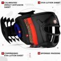 RDX HGX-T1 - Kask treningowy sparingowy z maską - L Kask treningowy sparingowy z maską czarny RDX HGX-T1 - L