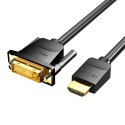 Kabel HDMI do DVI (24+1) Vention ABFBJ 5m, 4K 60Hz/ 1080P 60Hz (Czarny)