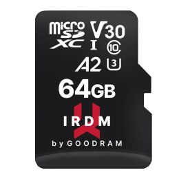 Karta GoodRam IRDM MicroSDXC 64 GB Class 10 UHS-I/U3 A2 V30 (IR-M2AA-0640R12)