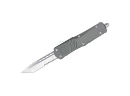 Nóż sprężynowy CobraTec Large FS-X Grey Tanto Serrated