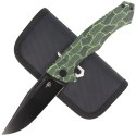 Nóż składany Bestech Keen II Black Green Damascus G10 / Titanium, Black Stonewashed CPM S35VN by Koens Craft (BT2301E)