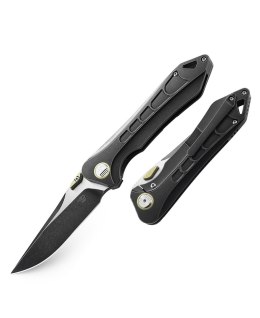 Nóż składany Bestech Supersonic Black Titanium, Black Stonewashed / Satin CPM S35VN (BT1908A)