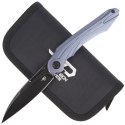 Nóż składany Bestech Wibra Blue Titanium, Black Stonewashed M390 by Kombou (BT2001C)