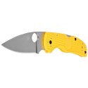 Nóż składany Spyderco Native 5 Salt Yellow FRN, Satin Plain MagnaCut (C41PYL5)