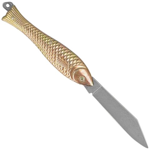 Nóż składany Mikov Fishlet 130 Gold, Stonewashed (130-NZn-1/ZL STONEWASHED)