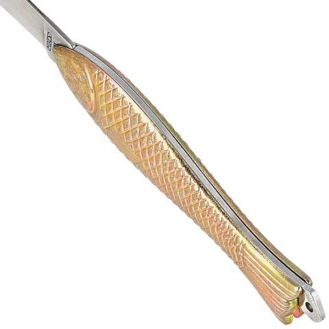 Nóż składany Mikov Fishlet 130 Gold, Stonewashed (130-NZn-1/ZL STONEWASHED)