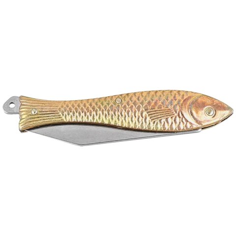 Nóż składany Mikov Fishlet 130 Gold, Stonewashed (130-NZn-1/ZL STONEWASHED)