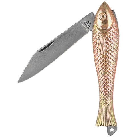 Nóż składany Mikov Fishlet 130 Gold, Stonewashed (130-NZn-1/ZL STONEWASHED)