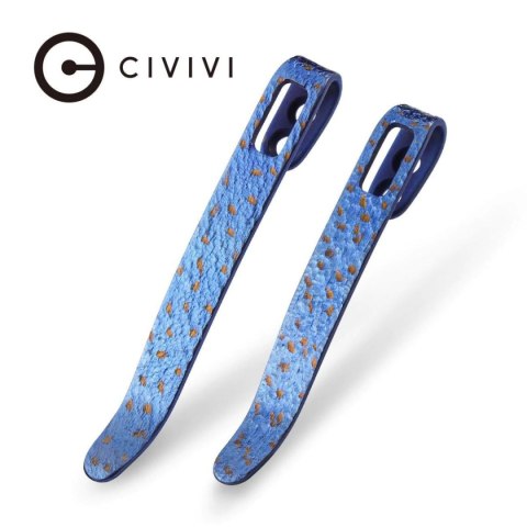 Klips Civivi 2 szt. Flamed Blue/Golden Titanium 50mm/55mm (T002B)