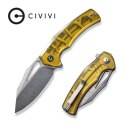 Nóż CIVIVI BullTusk C23017-DS1, 8,8 cm Damascus, Polerowany Ultem, Liner Lock