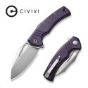 CIVIVI BullTusk Purple Canvas Micarta, 14C28N, 3.48" Clip Point