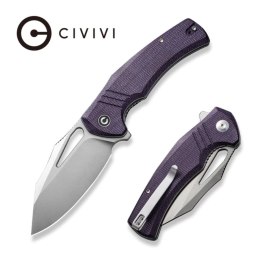 Nóż składany Civivi BullTusk Purple Canvas Micarta, Satin 14C28N (C23017-3)
