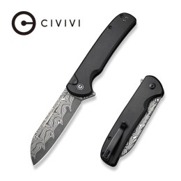 Nóż składany Civivi Chevalier II Black Aluminium, Black Damascus (C20022B-DS1)