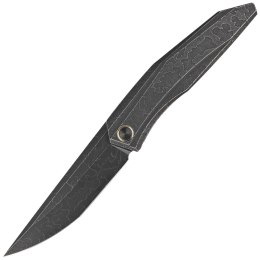Nóż składany WE Knife Cybernetic LE No 044/205 Black Etching Pattern Titanium, Black Stonewashed CPM 20CV (WE22033-4)