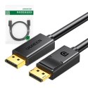 Kabel DisplayPort do DisplayPort UGREEN DP102, 4K, 3D, 1.5m (czarny)