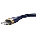 Kabel USB Lightning Baseus Cafule 1.5A 2m (złoto-granatowy)