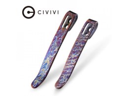 Klips Civivi 2 szt. Flamed Blue/Purple Titanium 50mm/55mm (T002A)