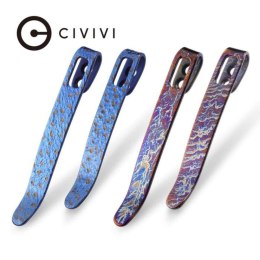 Klips Civivi 4 szt. Flamed Blue/Purple i Blue/Golden Titanium 50mm/55mm (T002C)