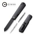 CIVIVI Sendy Nóż Składany 16,5 cm, Nitro-V, G10 Czarny, Liner Lock