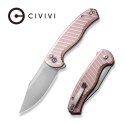 Nóż CIVIVI Stormhowl C23040B-3, 8,38 cm Nitro-V, Różowe Aluminium, Button Lock