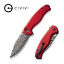 Nóż CIVIVI Stormhowl C23040B-DS1, 8,38 cm Damascus, Czerwone Aluminium,