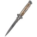 Nóż sprężynowy Frank Beltrame Stiletto Stag Horn 23cm (FB 23/63)