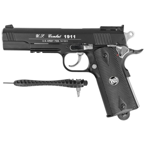 Pistolet wiatrówka WinGun Colt 1911 U.S. Combat Black 4.5 mm, CO2