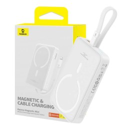 Powerbank magnetyczny Baseus Magnetic Mini 10000mAh, USB-C 20W MagSafe (biały)