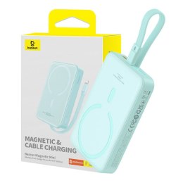 Powerbank magnetyczny Baseus Magnetic Mini 10000mAh, USB-C 20W MagSafe (miętowy)
