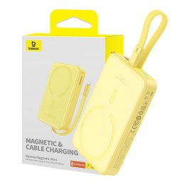 Powerbank magnetyczny Baseus Magnetic Mini 10000mAh, USB-C 20W MagSafe (żółty)