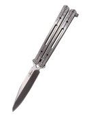 Nóż motylkowy Third Decor Habitat Balisong Satin Stainless Steel, Satin 420 (K2920B)