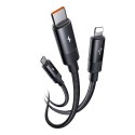 Kabel 3w1 USB do USB-C / Lightning / Micro USB, Mcdodo CA-5790, 3.5A, 1.2m (czarny)