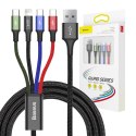 Kabel USB Baseus Fast 4w1 2xUSB-C / Lightning / Micro 3,5A 1.2m (czarny)