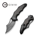 CIVIVI Chiro, Ostrze Damascus, G10/Carbon Fiber, Składany Nóż