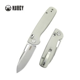 Nóż składany Kubey Bluff White G10, Sand Blasted 14C28N by Garet Caronna (KU248C)