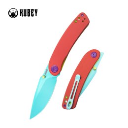 Nóż składany Kubey Momentum Red G10, Green Coated AUS-10 by Sherif Manganas (KU344L)