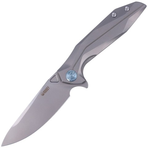 Nóż składany Kubey Nova Frame Lock Gray Titanium, Bead Blasted 14C28N (KB235F)