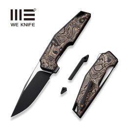 Nóż składany WE Knife OAO Black Titanium/Copper Foil Carbon Fiber, Black Stonewashed/Satin CPM 20CV by Tashi Bharucha (WE23001-2