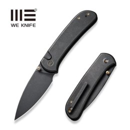 Nóż składany WE Knife Qubit Black Titanium, Black Stonewashed CPM 20CV (WE22030F-1)