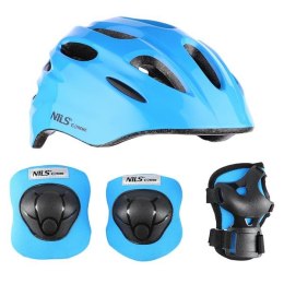 MTW01+H210 ZESTAW KASK Z OCHRANIACZAMI NIEBIESKI ROZM. XS NILS EXTREME