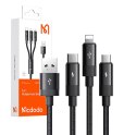 Kabel 3w1 USB do USB-C / Lightning / Micro USB, Mcdodo CA-5790, 3.5A, 1.2m (czarny)